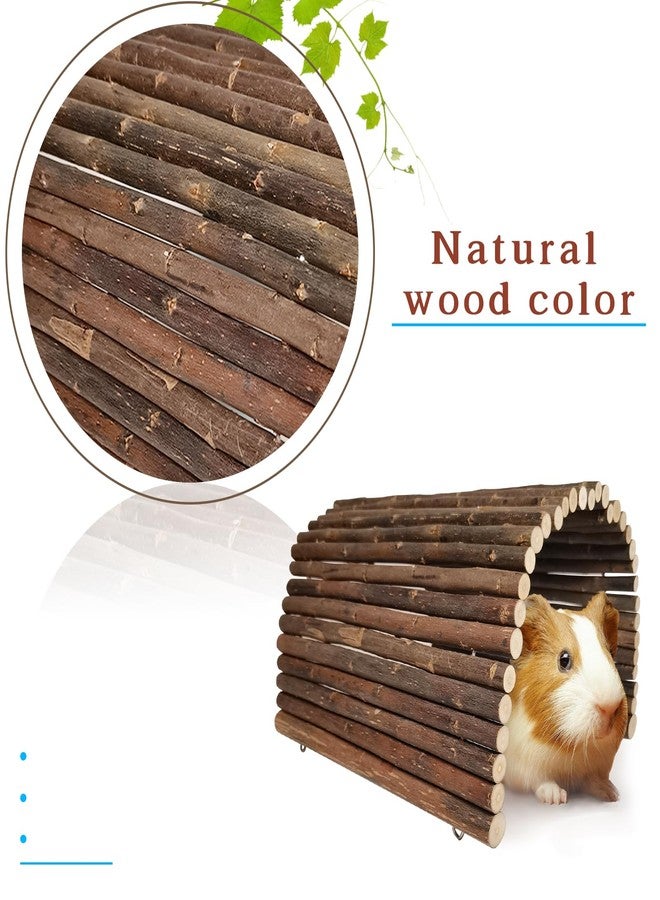 AGGQQA Guinea Pig Hideout Rabbit Hide Rat Cage Accessories Extra Large Wooden Tunnel Hut Hideaway for Pig Hideout Tortoise Hedgehog Ferret and Chinchilla - Image 5